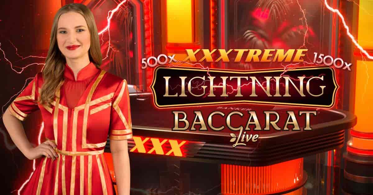 XXXtreme Lightning Baccarat slot visual from Evolution available on casinon1bet.de